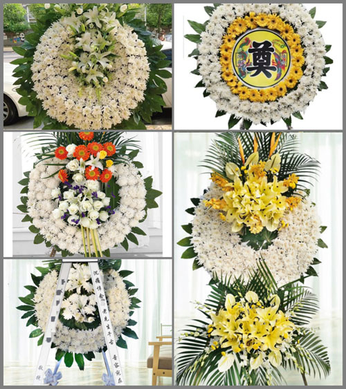 山东青岛胶州市胶莱镇闸子集村花圈速递
